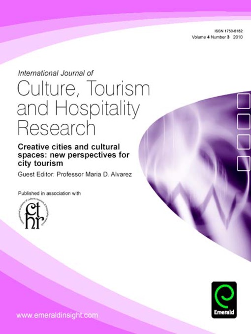 Title details for International Journal of Culture, Tourism and Hospitality Research, Volume 4, Issue 3 by Maria D. Alvarez - Available